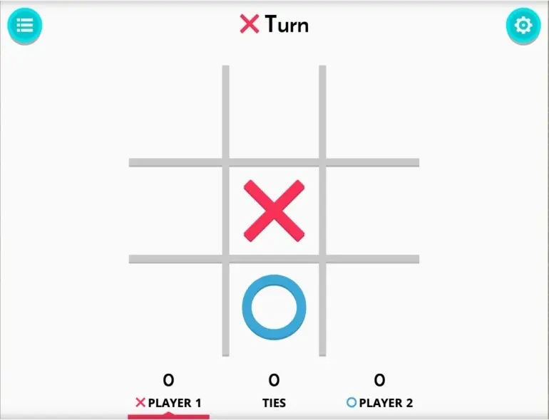 Tic Tac Toe 2 Player: XOXO